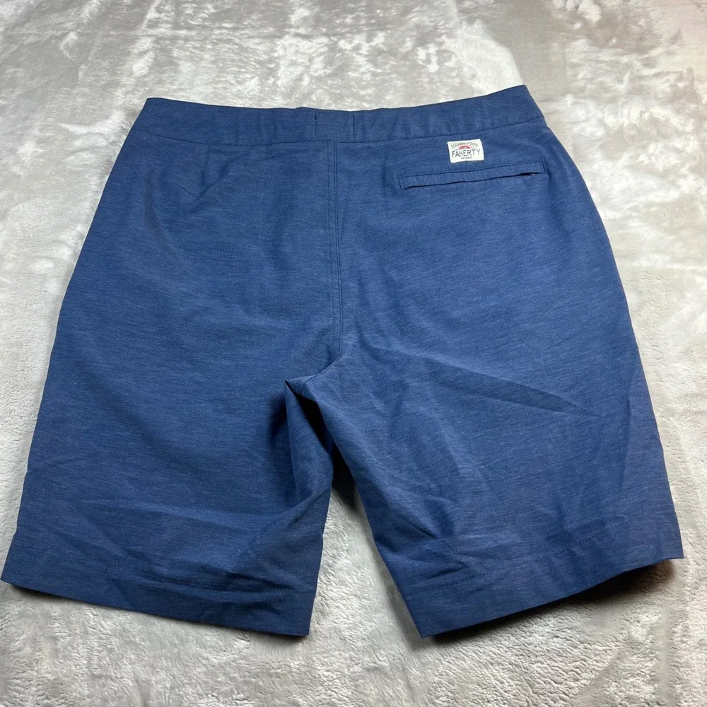 Faherty Men's 33 All Day Shorts Blue Hybrid Stretch MSC0007